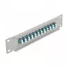 Patch panel fibra ottica DeLOCK 10 pollici 12 porte LC duplex acqua 1U grigio