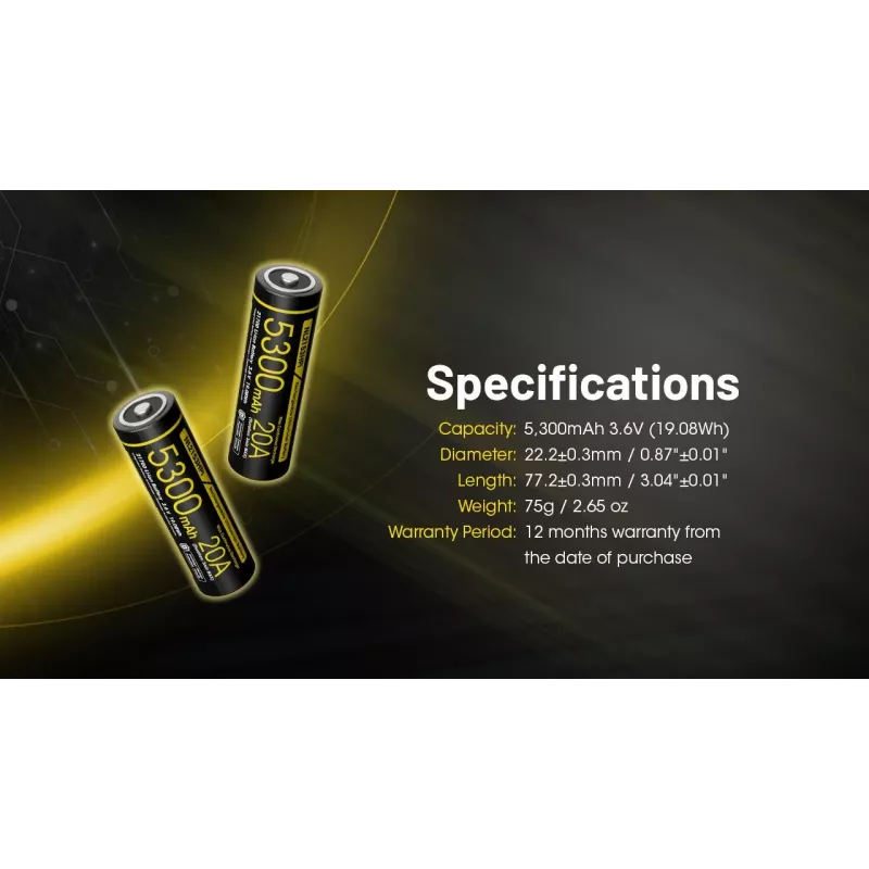 BATTERIA RIC. LI-ION 3.6V/NL2153HPI(5300MAH) NITECORE