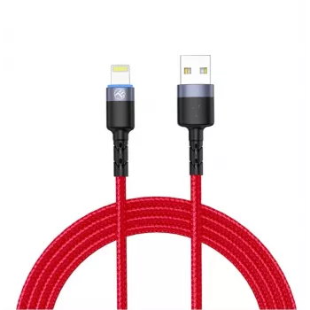 Cavo dati USB a Lightning Tellur, 3A, 1,2 m, indicatore LED, rosso