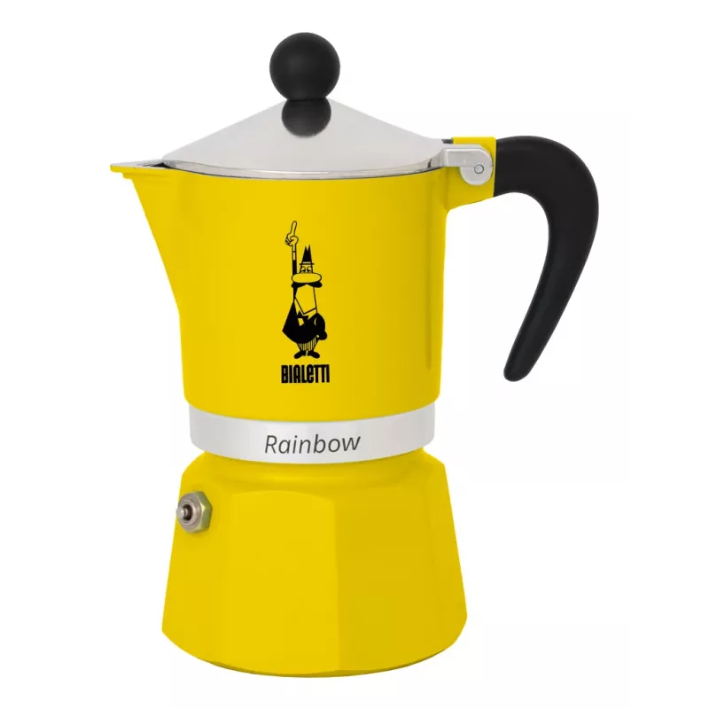 Moka pot Bialetti Rainbow nero giallo