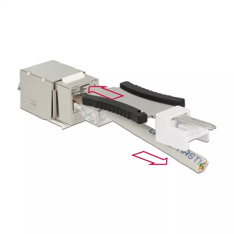 Delock 86404 modulo Keystone RJ45 Secure Cat.6 a LSA, bianco