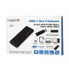 Case SSD LogiLink UA0314 nero M.2