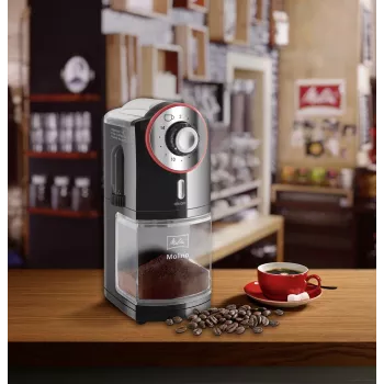 Melitta Molino 100 W nero, rosso, acciaio inox