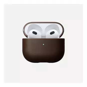 Custodia in pelle per AirPods Nomad V3 Rustic Brown — copertura protettiva in pelle per il case di ricarica AirPods