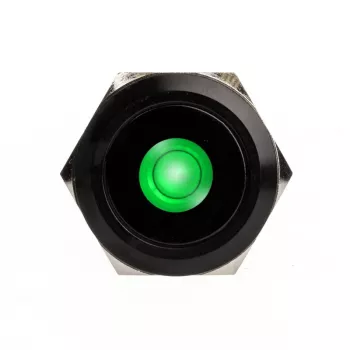 Pulsante a pressione DimasTech PD220 antivandalo 25 mm Blackline Dot RGB