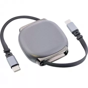 Cavo USB-C InLine 35850, 100W Power Delivery, 0,80 m, nero/grigio