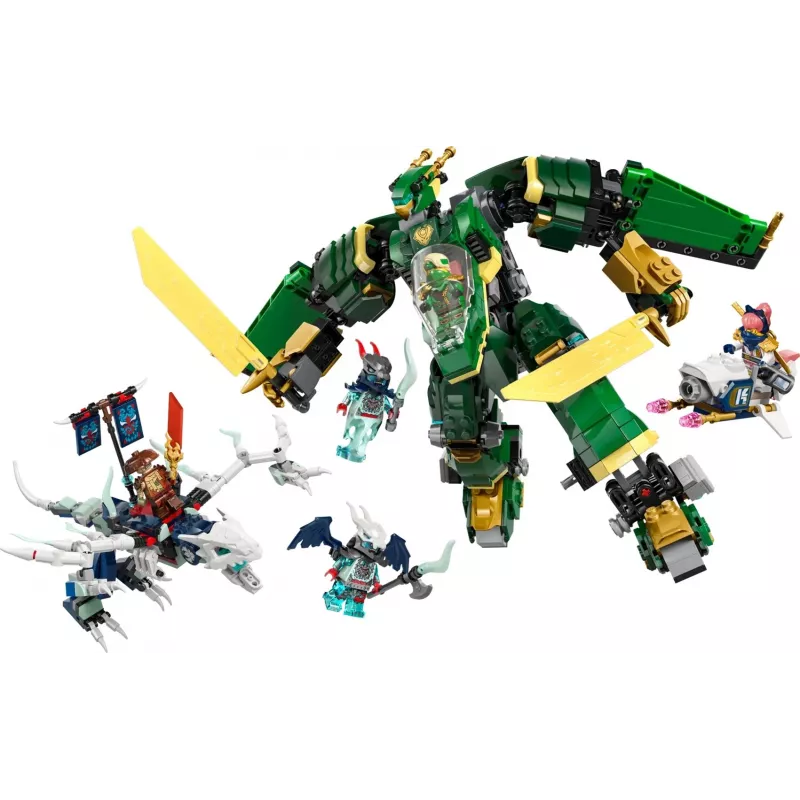 LEGO NINJAGO set 71845 Jet Mech di Lloyd — 1112 pezzi, 5 minifigure, ali mobili, altezza 240 mm