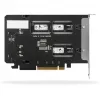 Rack di archiviazione mobile RAIDSONIC ToughArmor MB842MP-B — 2 vani estraibili per M.2 NVMe, PCIe 4.0 x16