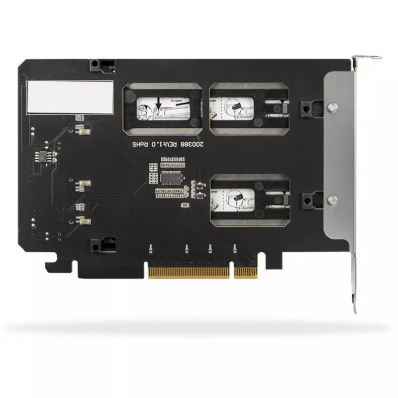 Rack di archiviazione mobile RAIDSONIC ToughArmor MB842MP-B — 2 vani estraibili per M.2 NVMe, PCIe 4.0 x16