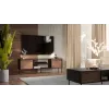Mobile TV cama meble EF CORTINA 180×40×60 cm, piano superiore nero, struttura noce