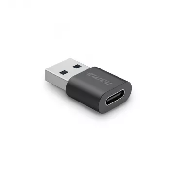 Adattatore USB Hama, connettore maschio USB-A - connettore femmina USB-C, USB 3.2 Gen2, 10 Gbit/s