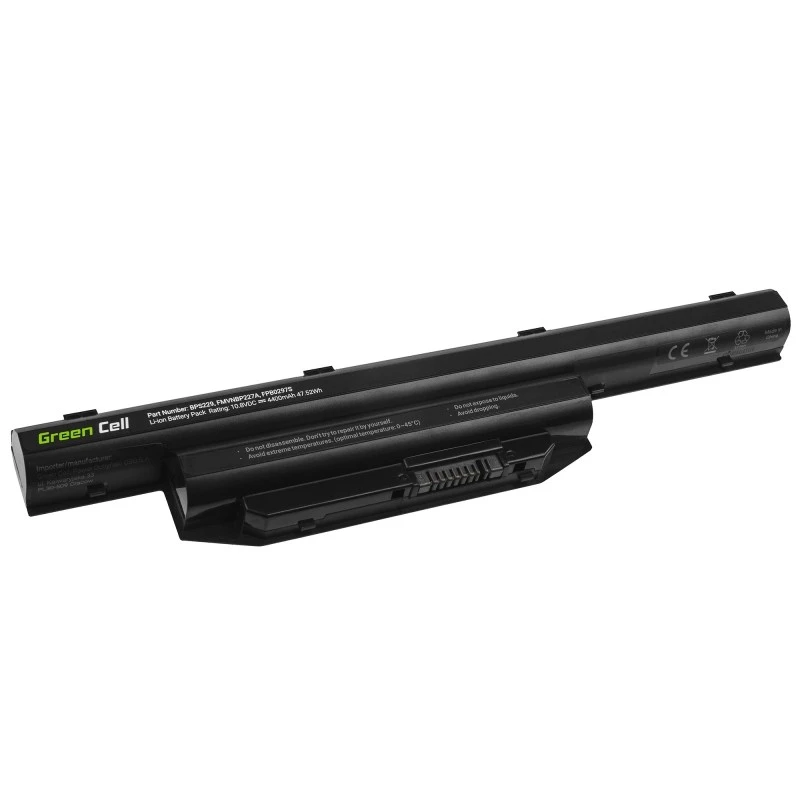 Batteria Green Cell FS31 per Fujitsu LifeBook — LiPo 4400 mAh, 11,1 V, nero, 1 pz.