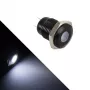 Pulsante a pressione antivandalo illuminato Lamptron LAMP-SW2004-H, policarbonato nero, punto bianco