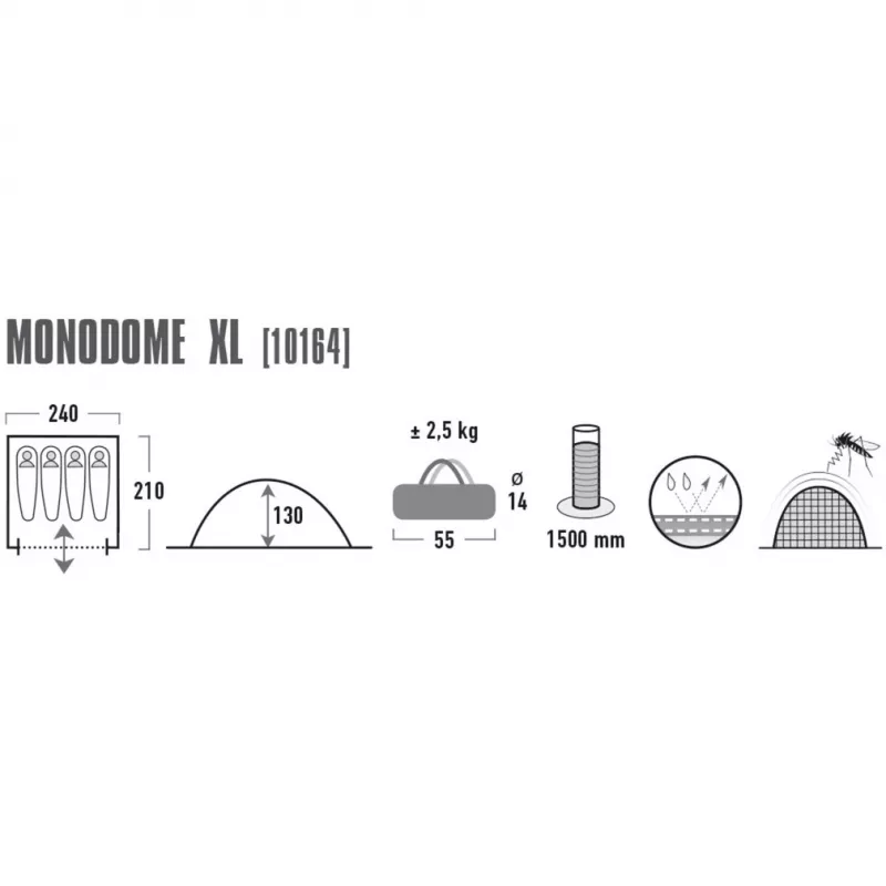 High Peak Monodome XL tenda a cupola/igloo blu 10164