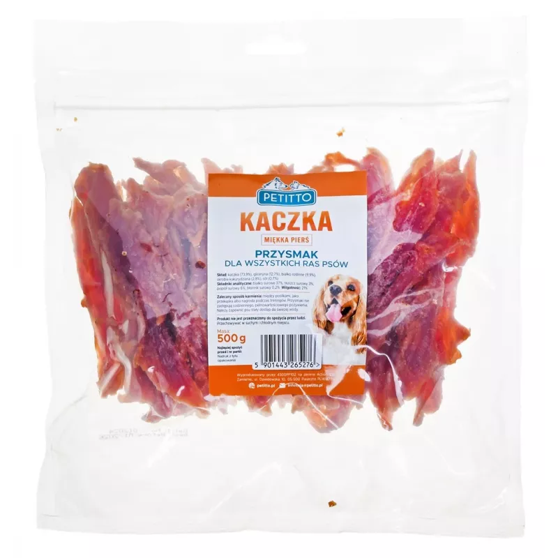 PETITTO Filetto di petto d'anatra morbido - snack per cani - 500 g