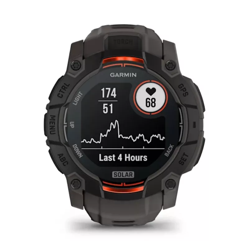 Garmin Instinct 3 Solar Smartwatch GPS 1,3 pollici MIP 176x176 Touchscreen Nero
