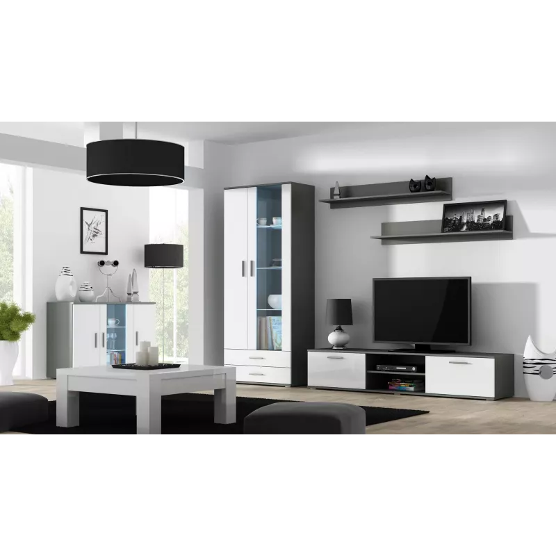 Cama Sideboard 120 cm SOHO S7 grigio/bianco lucido