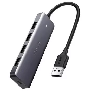 Hub Ugreen 4-in-1 adattatore USB-C a 4× USB 3.0 + USB-C grigio