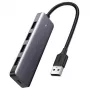 Hub Ugreen 4-in-1 adattatore USB-C a 4× USB 3.0 + USB-C grigio
