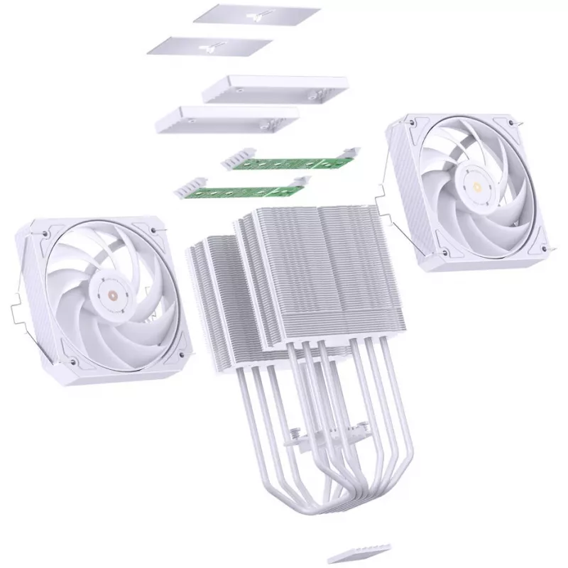 Jonsbo HX6280 dissipatore CPU, PWM, RGB - 130 mm, bianco