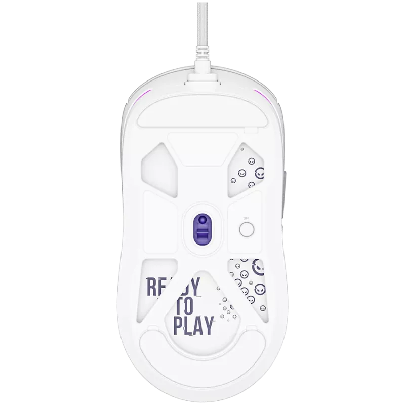 LORGAR MSA10, mouse gaming Ultralight Wired Advanced, bianco