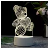 Lampada da notte Extralink HOME cuore illusione ottica 3D lampada da comodino USB