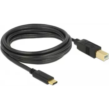 Cavo USB DeLOCK 83666 USB 2.0 3 m USB C USB B nero