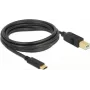Cavo USB DeLOCK 83666 USB 2.0 3 m USB C USB B nero
