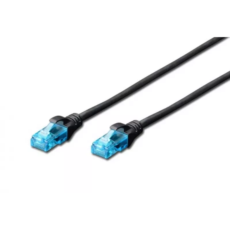 Cavo patch CAT 5e U-UTP 0,25 m nero