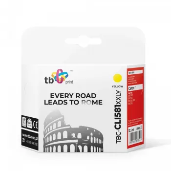 Cartuccia d'inchiostro TB compatibile per Canon CLI-581XXL, TBC-CLI81XXLC Y 100% nuova