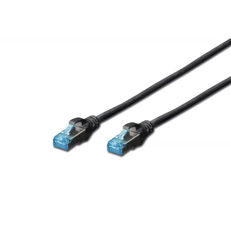 Cavo di rete Digitus CAT 5e SF/UTP cavo patch nero 5m