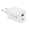Caricabatterie da parete everActive SC-450Q 45W 1×USB-C 1×USB-A bianco
