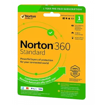 Norton 360 Standard | 1 dispositivo | 1 anno | 10 GB di spazio cloud | EU | NON SUB |