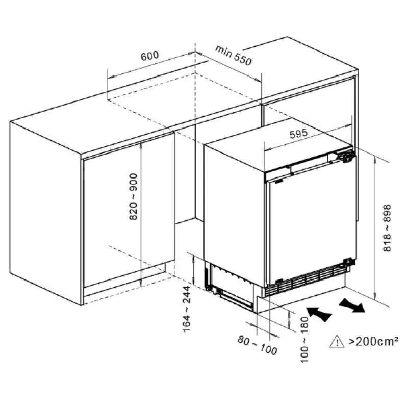 Frigorifero da incasso MPM MPM-116-CJI-17/E, 116 L, bianco, raffreddamento statico, vano congelatore 17 L