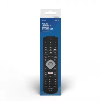 Telecomando SAVIO RC-10 per TV Philips, IR wireless, nero, inserimento a pulsanti