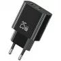 Caricabatterie USB usams USA001629 25W 1×USB-C + 1×USB-A ricarica rapida