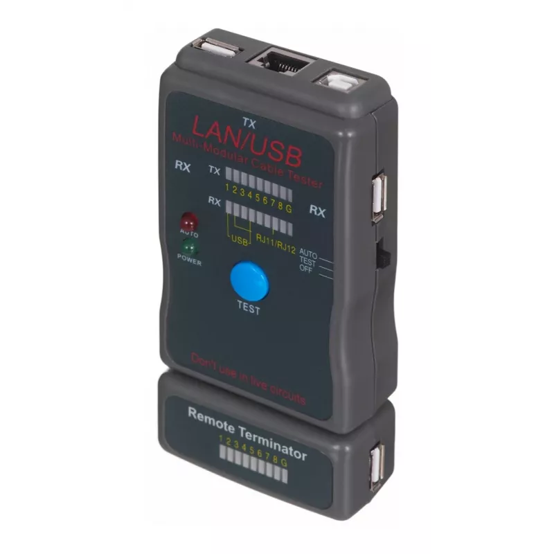 Tester per cavi di rete Cablexpert NCT-2 nero