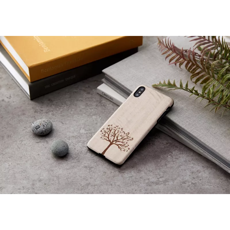 Custodia per cellulare man and wood per iPhone XS Max – legno di melo, nero