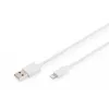 DIGITUS - Cavo Lightning - Lightning (M) a USB (M) - 1,0 m - doppio isolamento - bianco - stampato - per Apple iPad/iPhone/iPod (Lightning) (DB-600106-010-W)