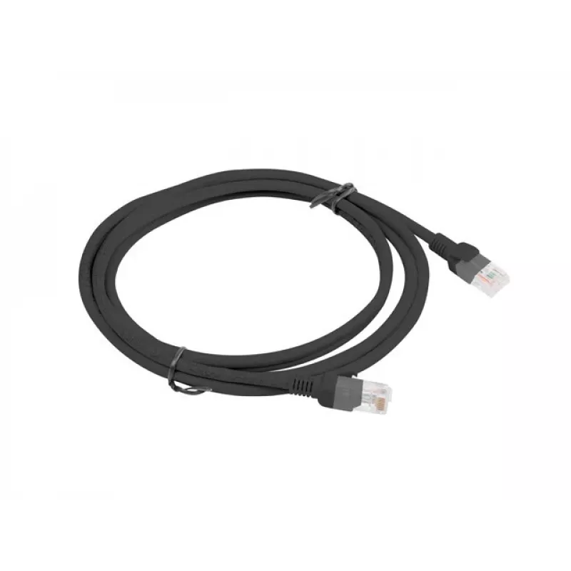 Lanberg PCU6-10CC-0200-BK Cavo patch Cat.6 U/UTP, 2 m, Nero