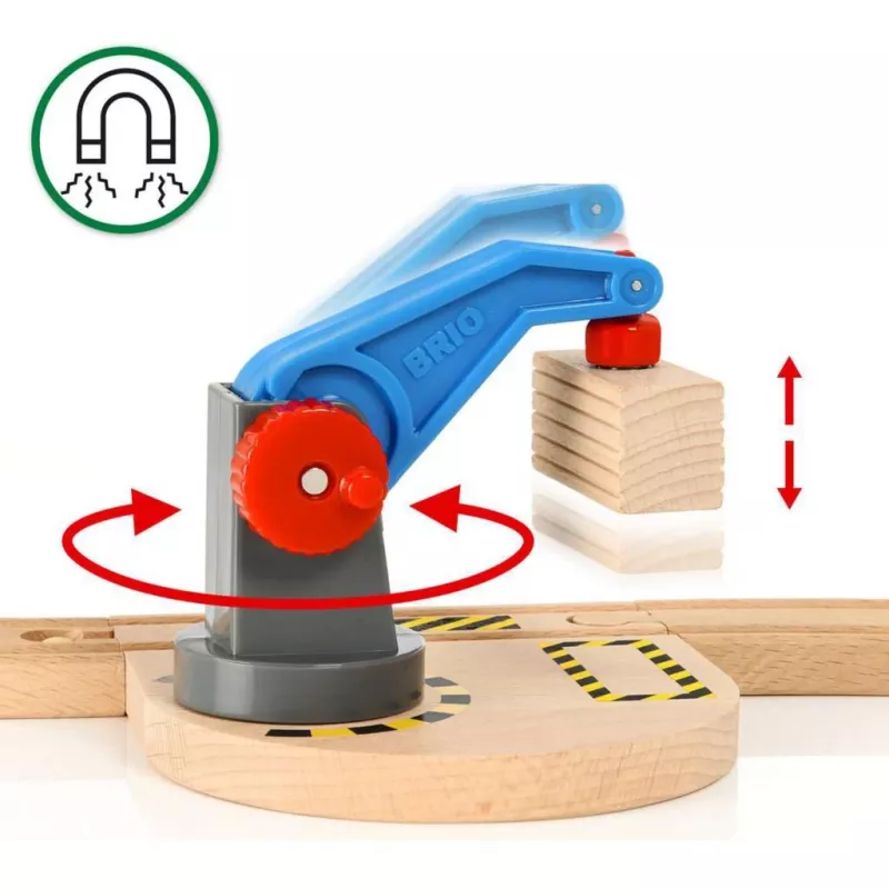 Brio World Set di partenza treno merci con gru