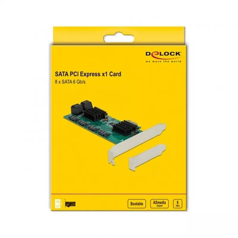 Scheda DeLOCK 8 porte SATA PCI Express x1 formato low-profile