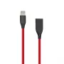 Cavo in silicone USB- Lightning, 1m (rosso)