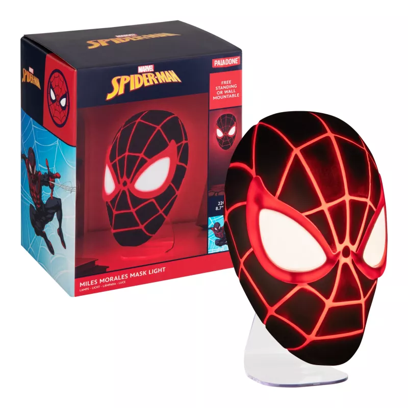Lampada da tavolo Paladone Mask Light PP14323SPMVN Spiderman Miles Morales – luce notturna a forma di personaggio