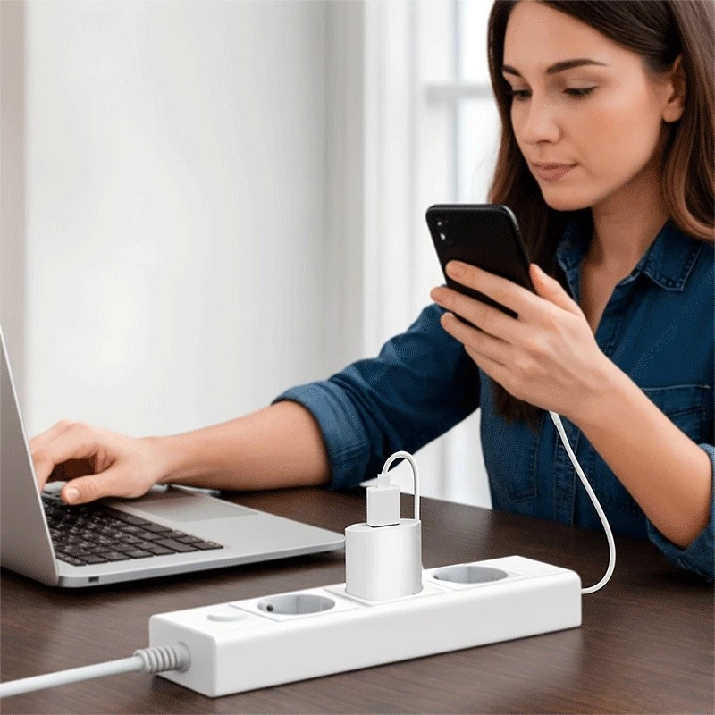 Adattatore presa USB-A, 5W, 5V/1A, 1xUSB-A bianco