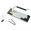 SKILLER SGK50 S4, tastiera da gaming bianca/nera, layout PT, Kailh Red