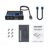 Graugear hub USB + lettore di schede multi pannello frontale, Type-C USB retail (G-MP01CR)