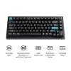 Tastiera meccanica Keychron Q1 Ultra 8K — layout 75%, USB + RF wireless + Bluetooth, RGB, nero