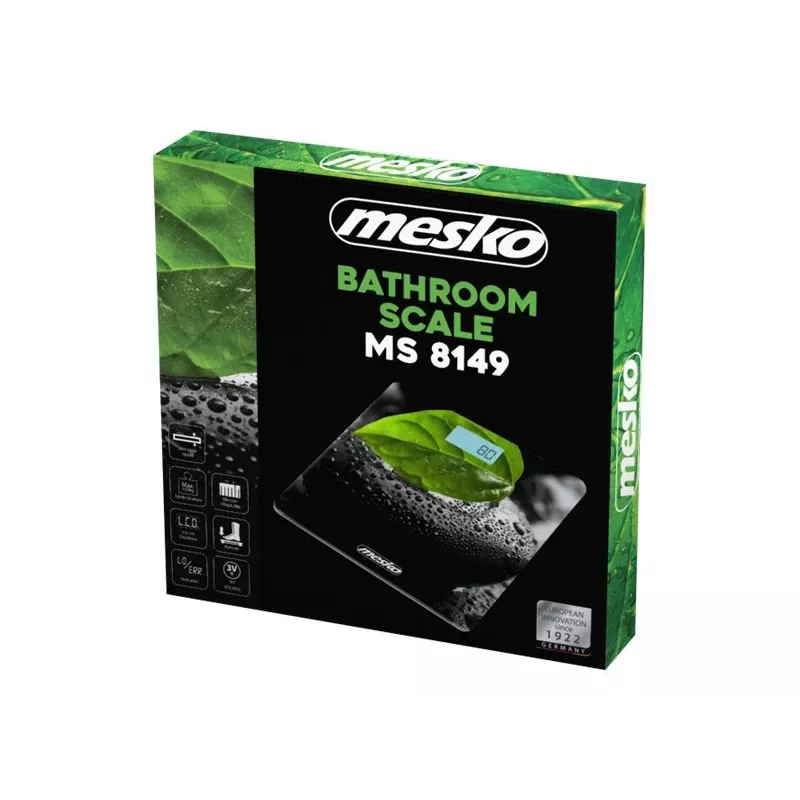 Bilancia da bagno Mesko MS 8149 peso massimo 150 kg precisione 100 g nero verde
