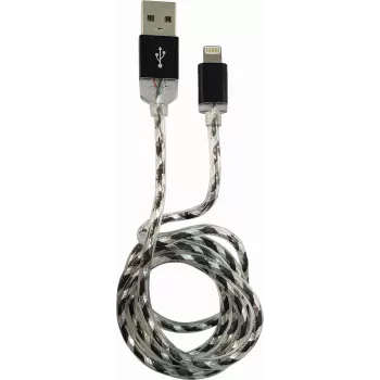 Cavo LC-POWER USB-Lightning-1M-8 1 m nero/argento, USB-A a Lightning (LC-C-USB-LIGHTNING-1M-8)